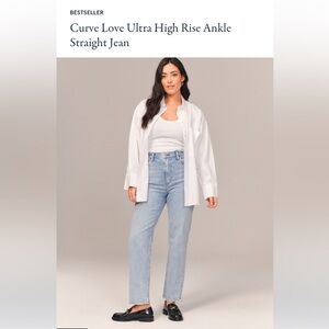 Abercrombie & Fitch The Ankle Straight Ultra High Rise Curve Love 28/6S